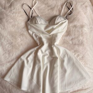 NWT White Formal Mini Dress